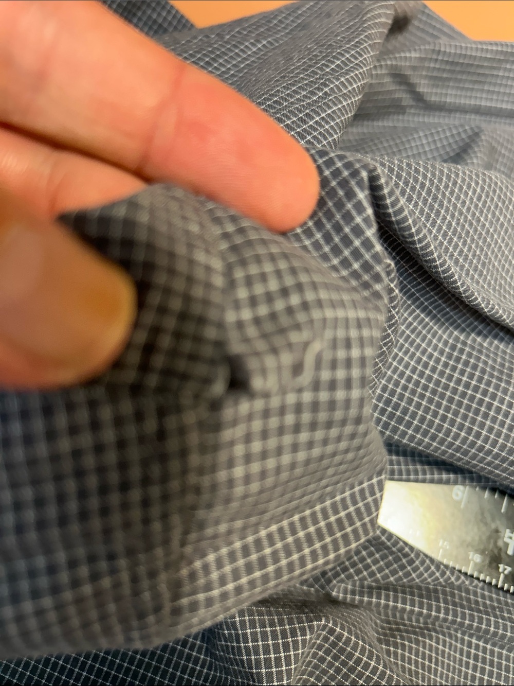 Men's Gray Micro-Check Button-Down Shirt with Razorback pmk009 - Picture 13 of 13